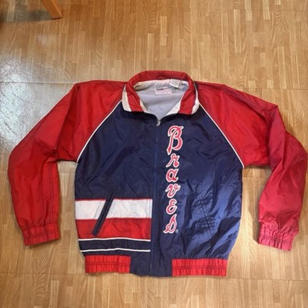 Vintage Atlanta Braves MLB Genuine Merchandise Nylon Jacket Youth XL 18/20
